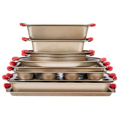 QT026 - 10-Piece Carbon Steel Baking Set, Non-Stick, 450℉ Heat Resistant