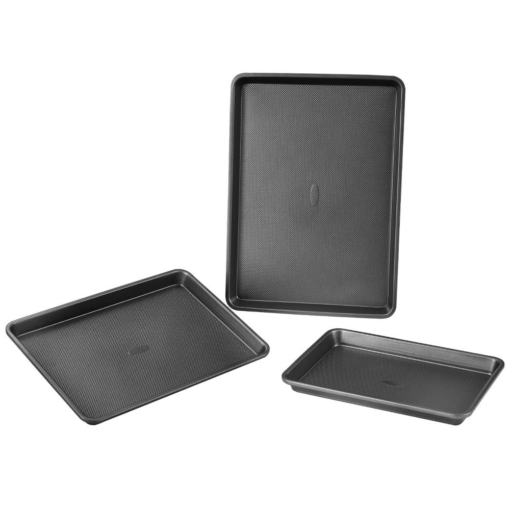 Q8112 - 3-Piece Carbon Steel Bakeware Set for Perfect Baking