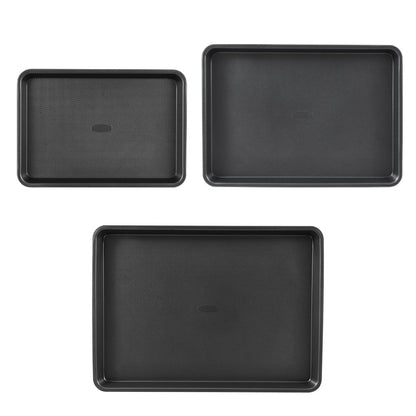 Q8112 - 3-Piece Carbon Steel Bakeware Set for Perfect Baking