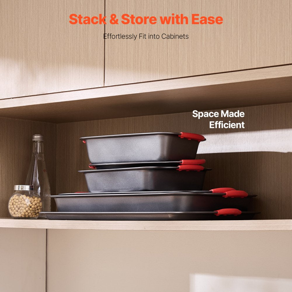 QT025-6 - 6-Piece Non-Stick Carbon Steel Bakeware Set for All Baking Needs