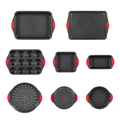 QT025-8 - 8-Piece Non-Stick Carbon Steel Bakeware Set for All Baking Needs