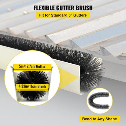 VV-TGMS-5IN X 120FT - 5-Inch Gutter Guard Brush for Easy Cleaning