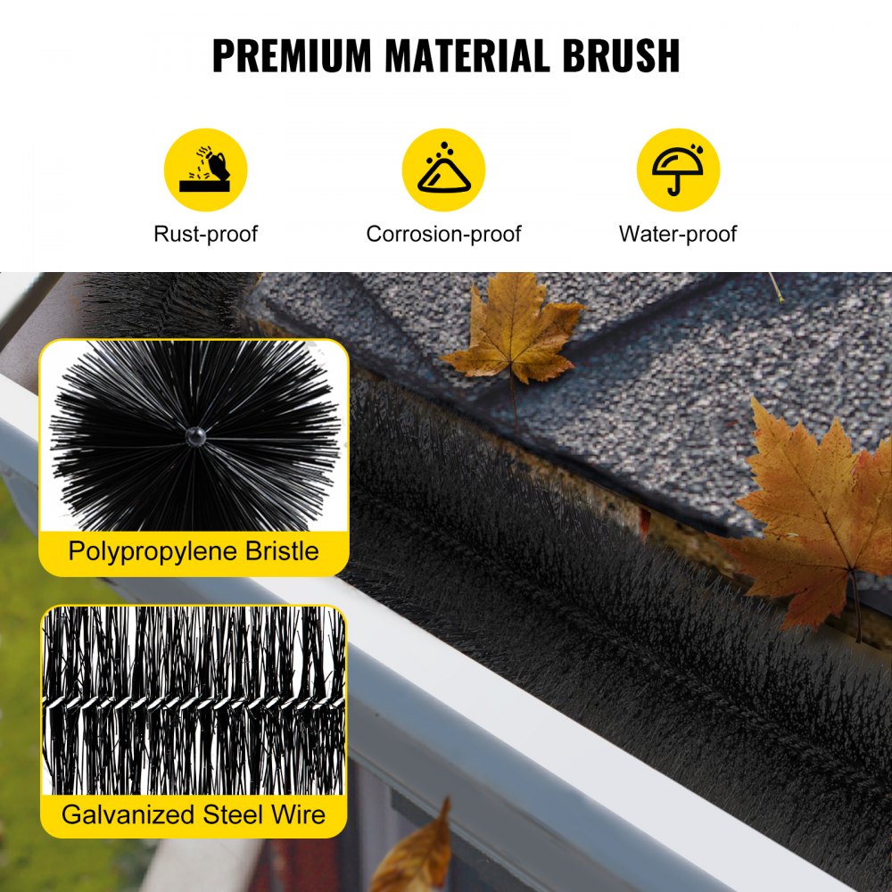 VV-TGMS-5IN X 120FT - 5-Inch Gutter Guard Brush for Easy Cleaning