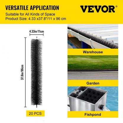 VV-TGMS-5IN X 60FT - Polypropylene Gutter Guard Brush, 60ft Multi-Purpose Tool