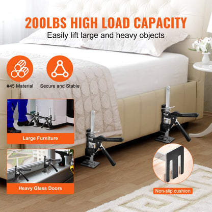 HJ-T120 - Lightweight 4.7" Labor Jack for Easy Lifting (200 lbs Capacity)