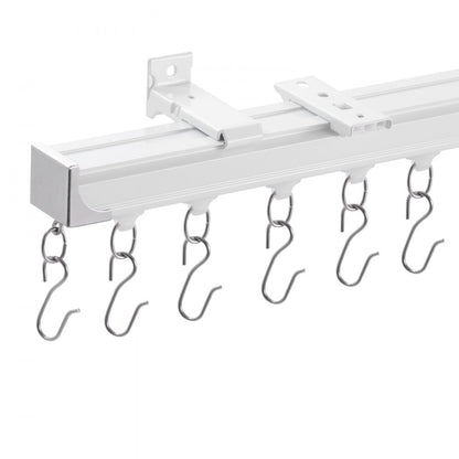 SZ-101A - Room Divider Ceiling Curtain Track Set 8.9 FT with Easy Install Hooks