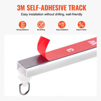 SZ-302B - 9.9FT Ceiling Curtain Track Set for Room Dividers and Drapes