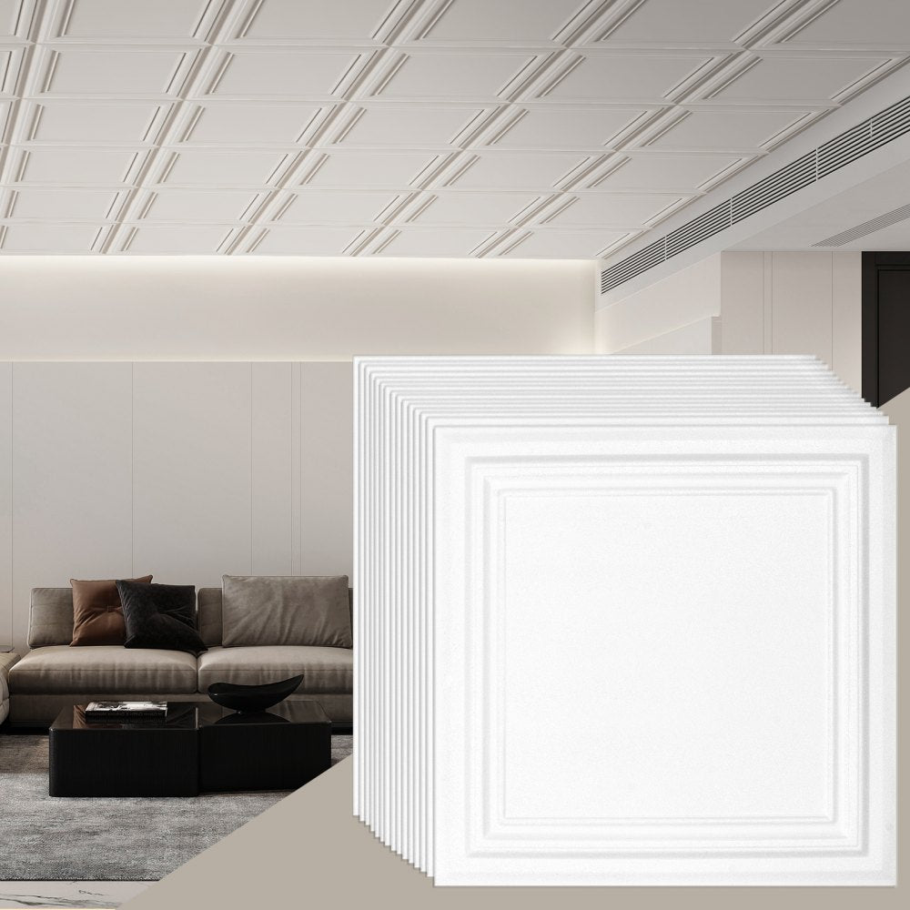 JQ-03 - Waterproof 20x20" Ceiling Tiles - Easy Install & Customizable Design