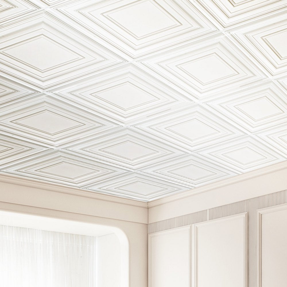 DH-01 - Waterproof 24x24 PVC Ceiling Tiles, Easy Install & Paintable Design