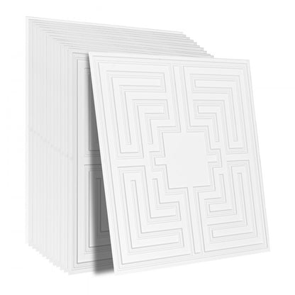 DH-03 - Waterproof White Ceiling Tiles, 24 x 24 in, Easy Install & Customizable