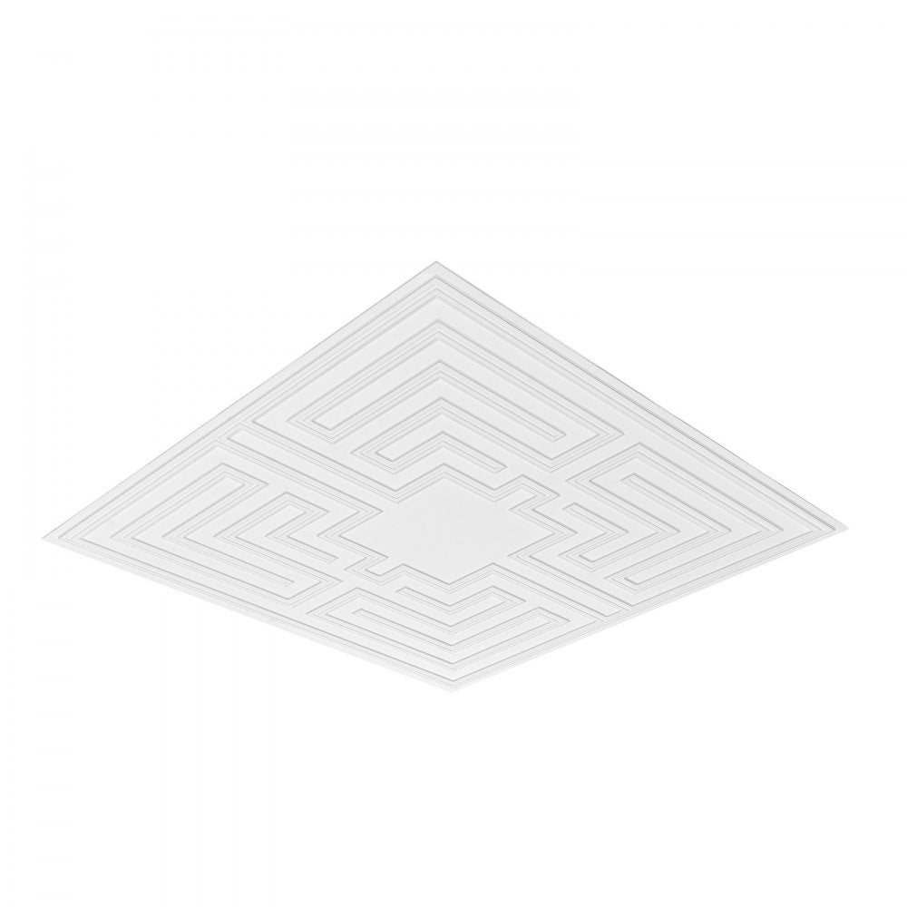 DH-03 - Waterproof White Ceiling Tiles, 24 x 24 in, Easy Install & Customizable