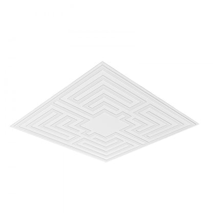 DH-03 - Waterproof White Ceiling Tiles, 24 x 24 in, Easy Install & Customizable