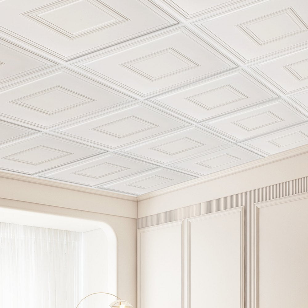 DH-02 - Waterproof 24x24" PVC Ceiling Tiles, Paintable & Easy Install
