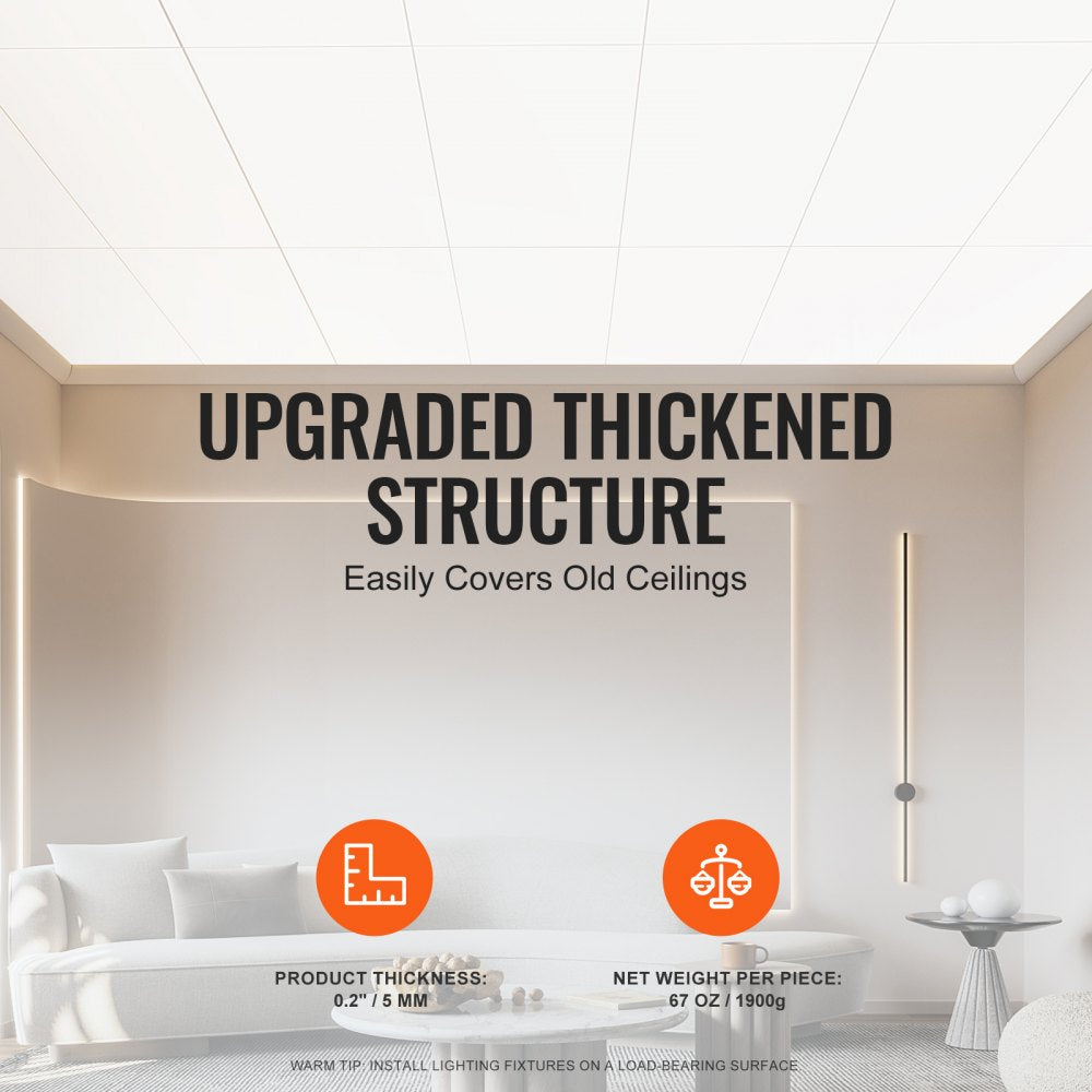 YG-02 - Waterproof 24x48” PVC Ceiling Tiles for Custom Home Design