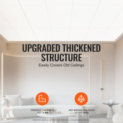 YG-02 - Waterproof 24x48” PVC Ceiling Tiles for Custom Home Design