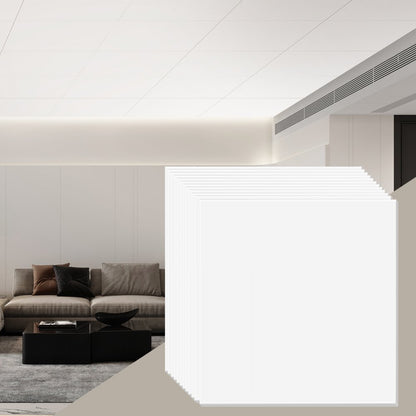 YG-01 - 12-Pack Waterproof 24"x24" Paintable PVC Ceiling Tiles