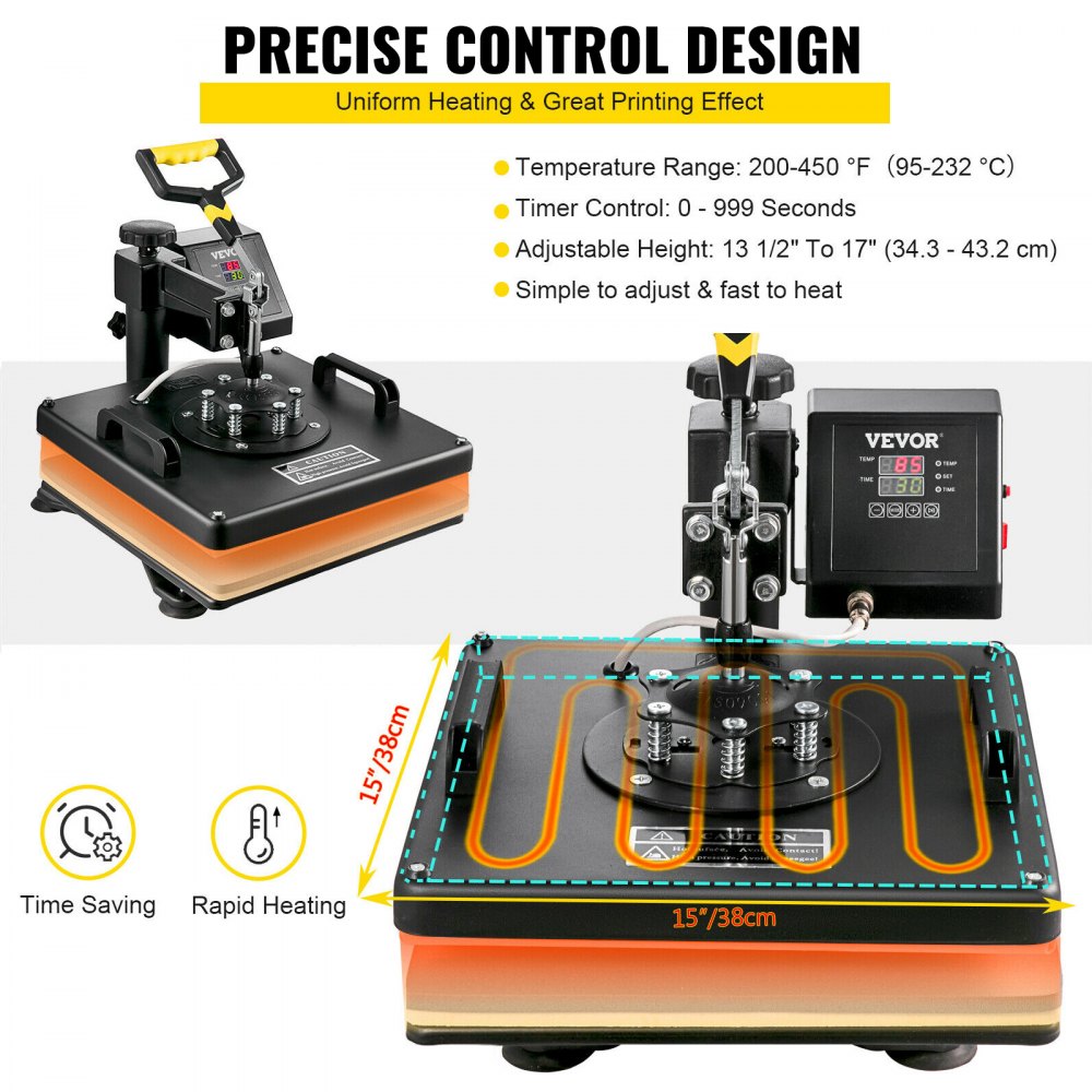 53 Inch - 6 in 1 Heat Press & Vinyl Cutter Set for Custom Designs