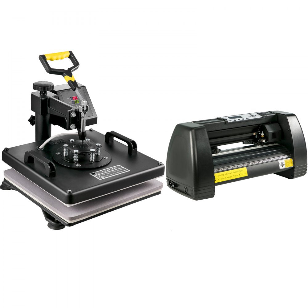 14 Inch - Vinyl Cutter & Heat Press for Custom Graphics Transfers