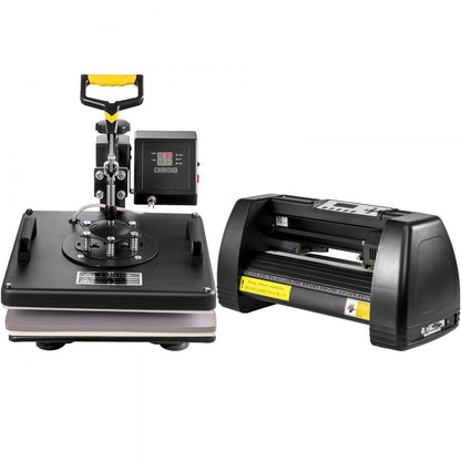 14 Inch - Vinyl Cutter & Heat Press for Custom Graphics Transfers