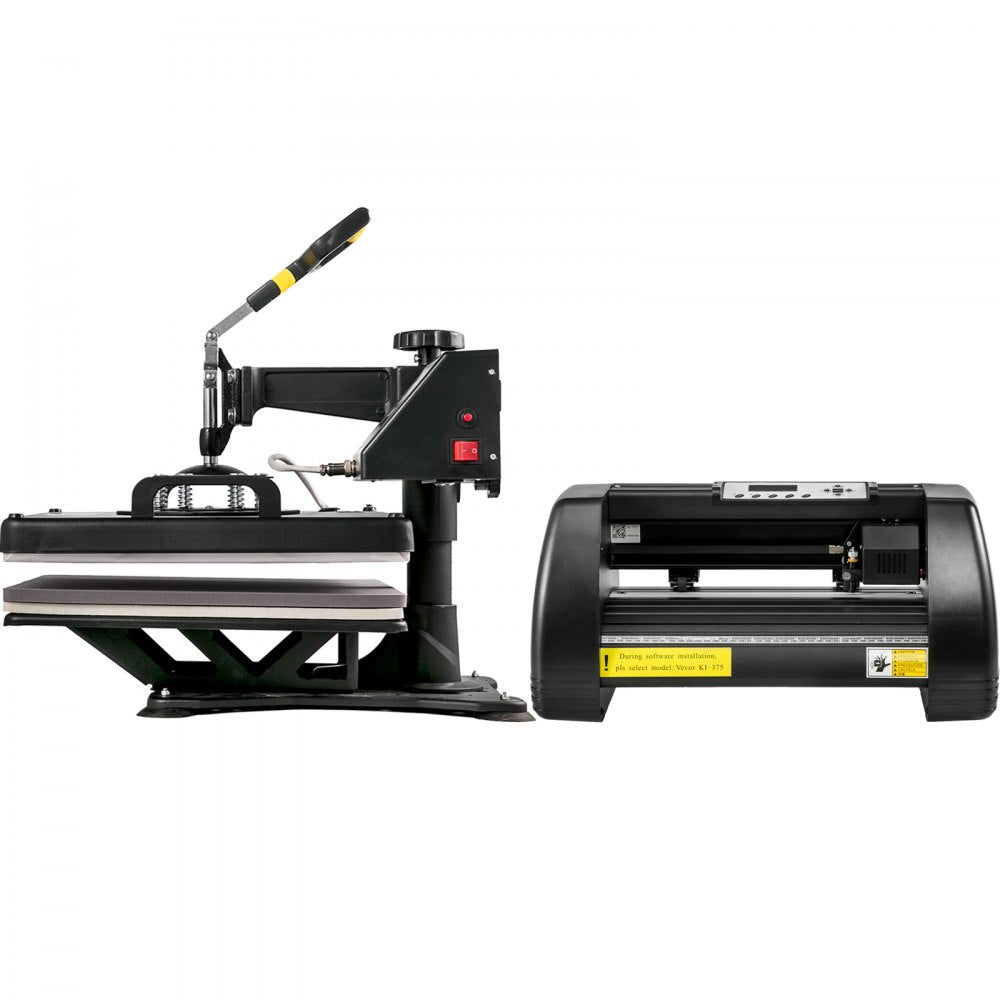 14 Inch - Vinyl Cutter & Heat Press for Custom Graphics Transfers