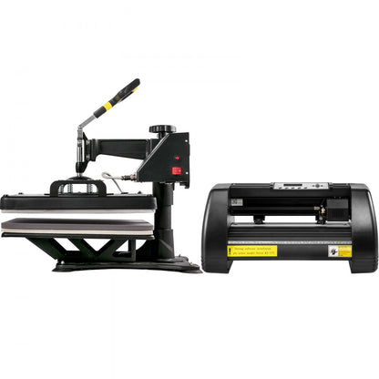 14 Inch - Vinyl Cutter & Heat Press for Custom Graphics Transfers