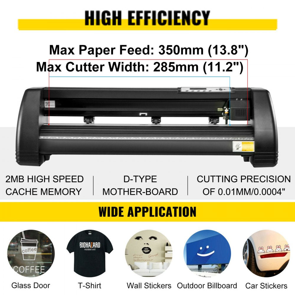 14 Inch - Vinyl Cutter & Heat Press for Custom Graphics Transfers