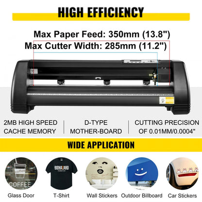 14 Inch - Vinyl Cutter & Heat Press for Custom Graphics Transfers