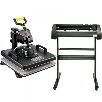 28 Inch - 15"x15" 6-in-1 Heat Press & Vinyl Cutter Combo