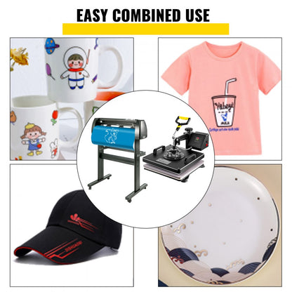 28 Inch - 15"x15" 6-in-1 Heat Press & Vinyl Cutter Combo