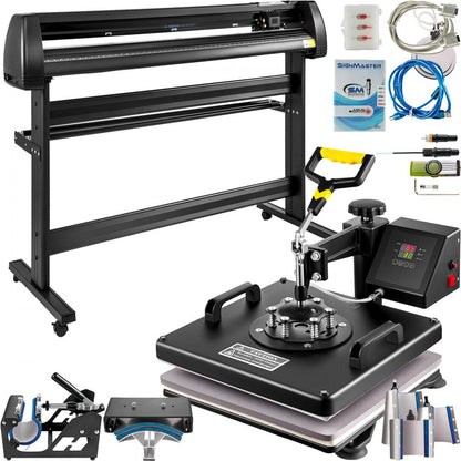 010253595920 - 15" x 15" 8-in-1 Heat Press & Vinyl Cutter Kit