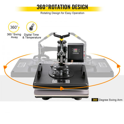 010253595920 - 15" x 15" 8-in-1 Heat Press & Vinyl Cutter Kit