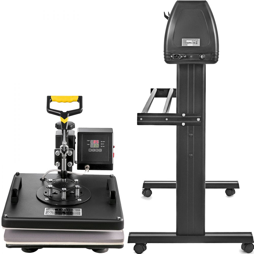 15" x 15" Heat Press & 53" Vinyl Cutter - Professional Printing & Cutting Kit