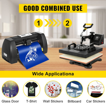 SKU: 15" x 15" Heat Press & 14" Vinyl Cutter - Vinyl Cutter & Heat Press Kit