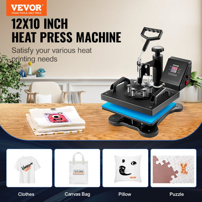 SJYHPM230 - 12" x 10" Swing-Away Heat Press with Digital Control