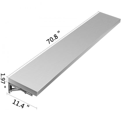 010205197790 - 70.8" Stainless Steel Concession Shelf for Food Trailers