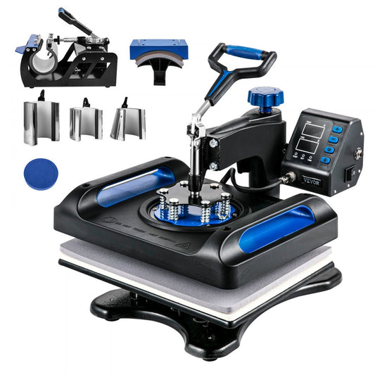 010726161303 - 8 in 1 Heat Press Machine, 12 x 15 Inch, 360° Swing-Away Design