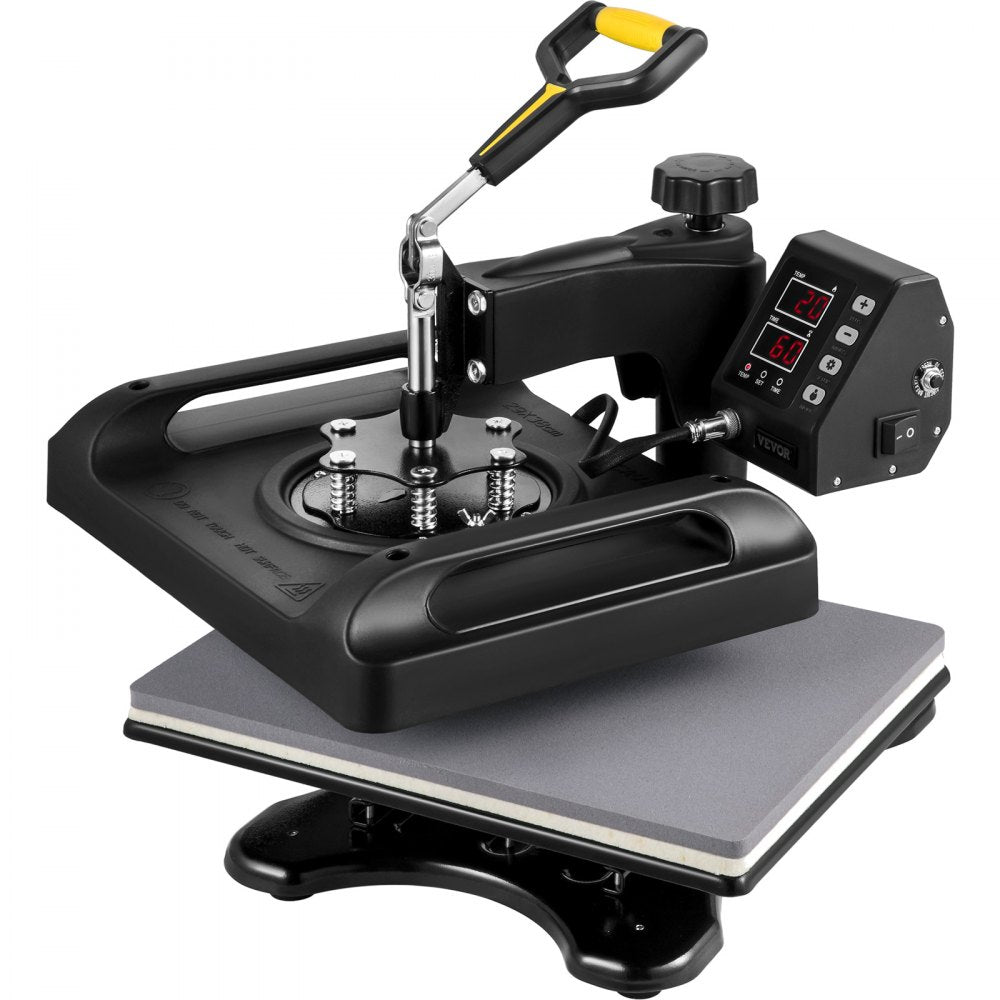 010470083696 - VEVOR 12x15 Heat Press with Dual-Layer Insulation & Accessories