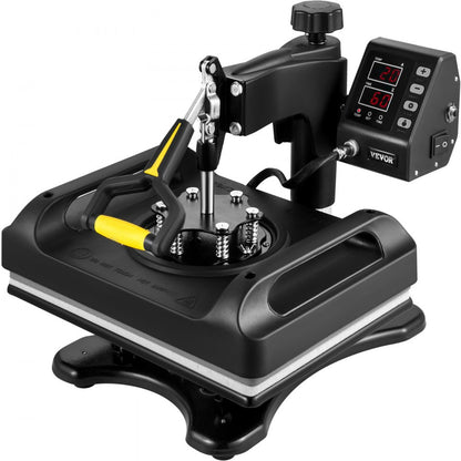 010470083696 - VEVOR 12x15 Heat Press with Dual-Layer Insulation & Accessories