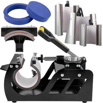 010470083696 - VEVOR 12x15 Heat Press with Dual-Layer Insulation & Accessories