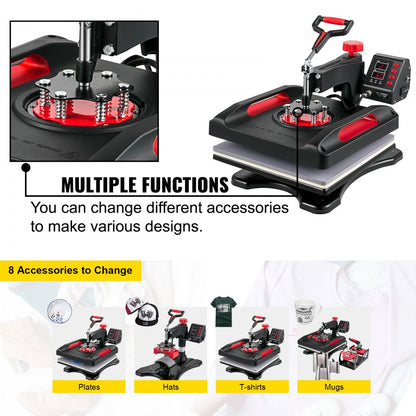 ZHJ-38B - 15x15 Heat Press Machine with Dual-Tube Technology