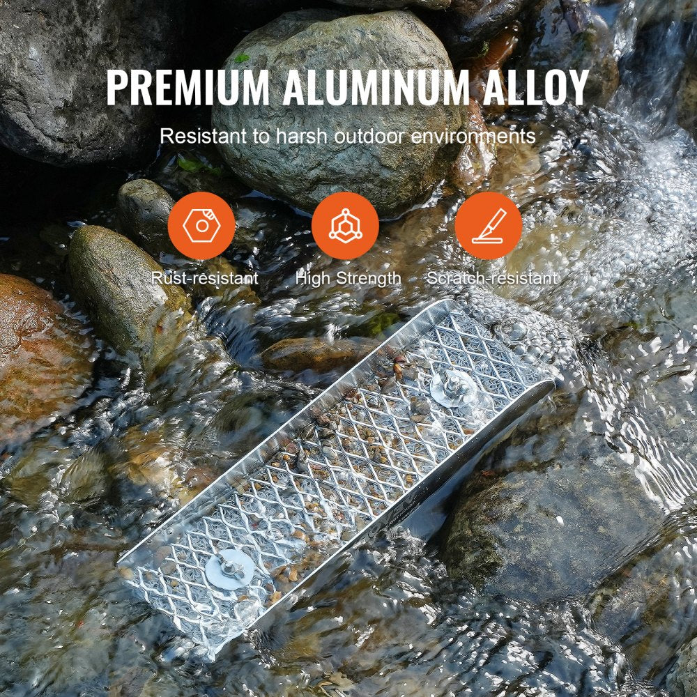 SL-12T - Compact 12" Aluminum Mini Sluice Box Gold Mining Kit