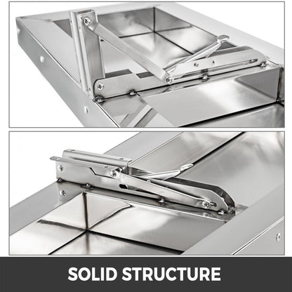 010819978477 - 48" x 12" Stainless Steel Folding Shelf for Concession Stands