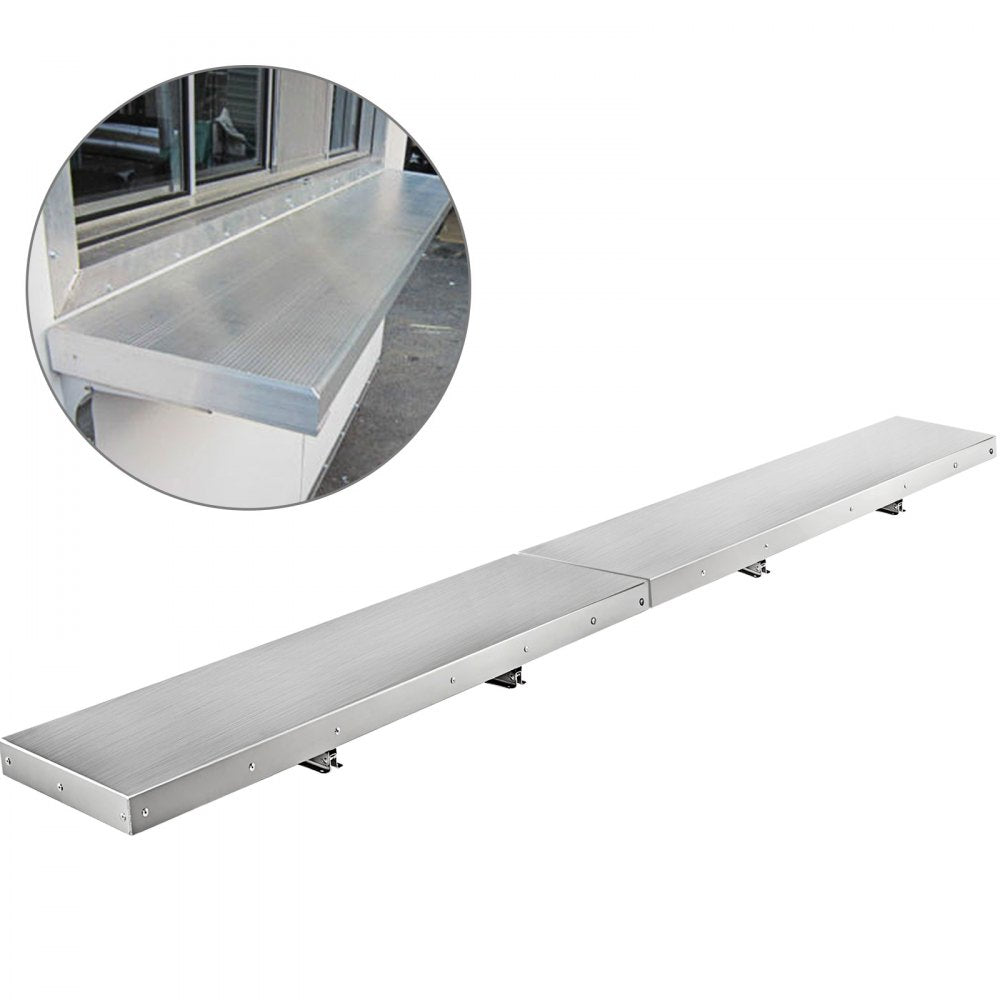 010523281494 - 96" Stainless Steel Folding Shelf for Concession Stands