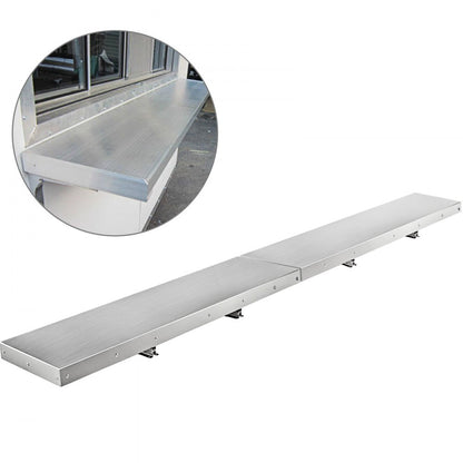 010523281494 - 96" Stainless Steel Folding Shelf for Concession Stands