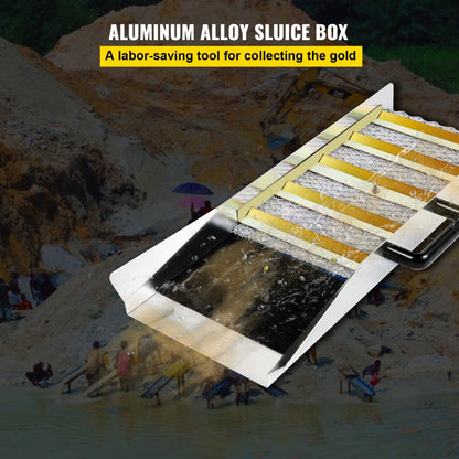 VV-JH-TJC24 - Durable 24" Aluminum Alloy Sluice Box for Gold Prospecting
