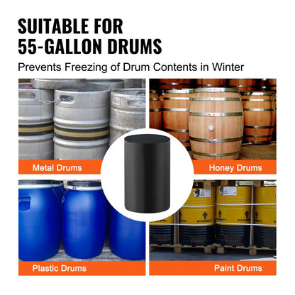 DHM-55-DT - VEVOR Waterproof 55 Gal Drum Heater, 1300W Adjustable温度