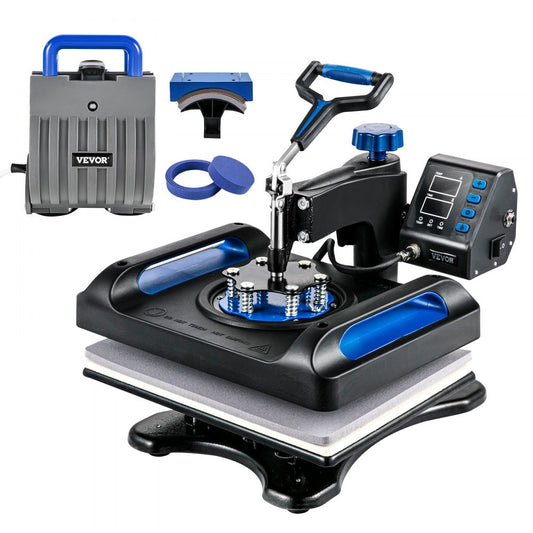 010172831090 - 12"x15" VEVOR Heat Press, Dual Layer Insulation, 800W