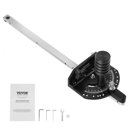 TN-1122A - Adjustable Miter Gauge for Accurate Cuts, Fits 3/4'' x 3/8'' Slots