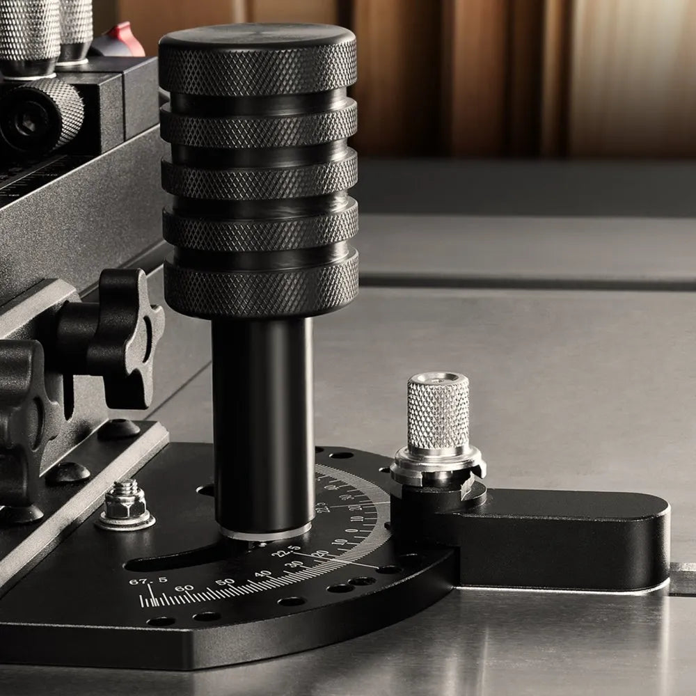 TN-1122B - Durable Aluminum Miter Gauge for Precision Woodworking with 15 Stops