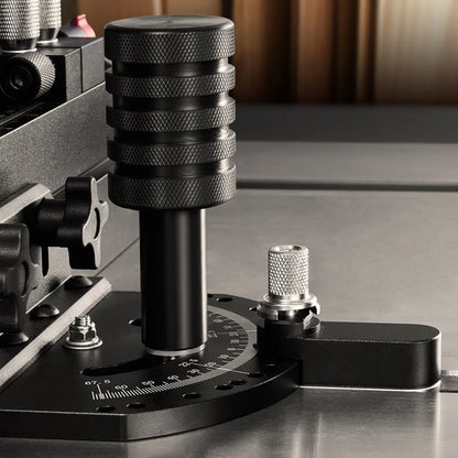 TN-1122B - Durable Aluminum Miter Gauge for Precision Woodworking with 15 Stops